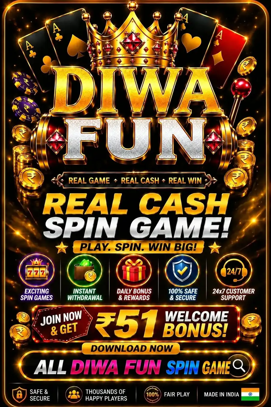 Diwa Fun bonus terms, wagering and withdrawal conditions